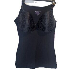 Shapeez Black Ultimate Pretty Back Smoothing Underwire Bra & Shaper Sz 1X-D NEW